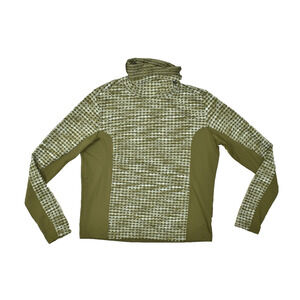 Nike Pro Hyperwarm Men's Green Pullover Sweatshirt Top Regular Size XL Geometric